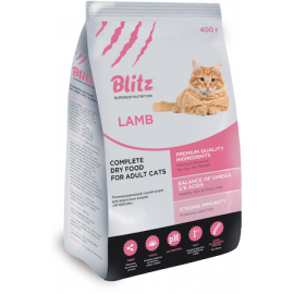 Blitz For Adult Cats Lamb-Полнорационный сухой корм для взрослых кошек «Ягненок»